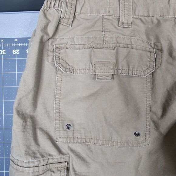 Redhead Cargo Pants 40x30 Fulton Khaki Tan Ripstop Canvas Work Stretch Outdoors - Picture 11 of 16